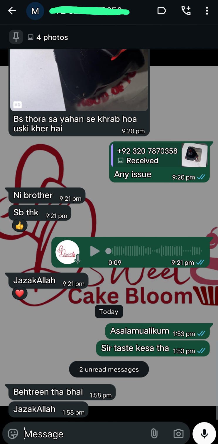 SweetCakeBloom Customer Review