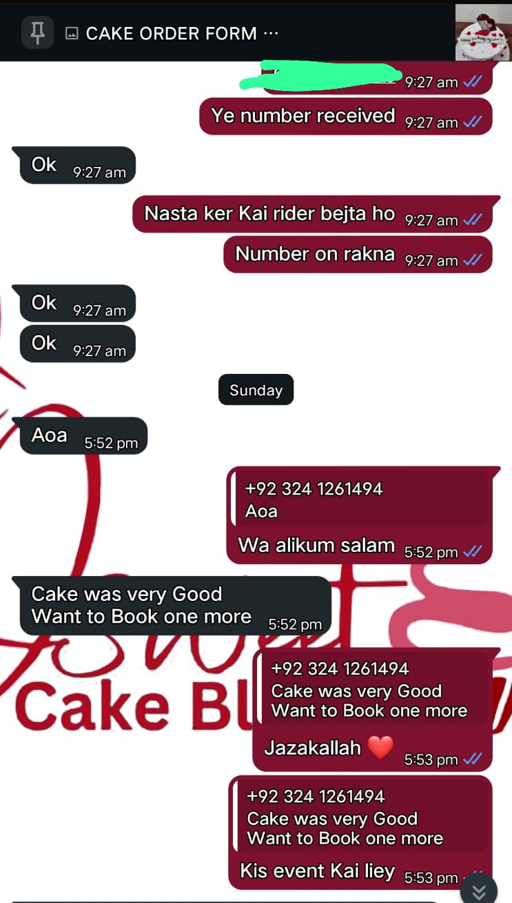 SweetCakeBloom Customer Review