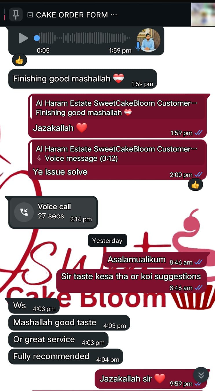 SweetCakeBloom Customer Review