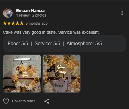 SweetCakeBloom Customer Review